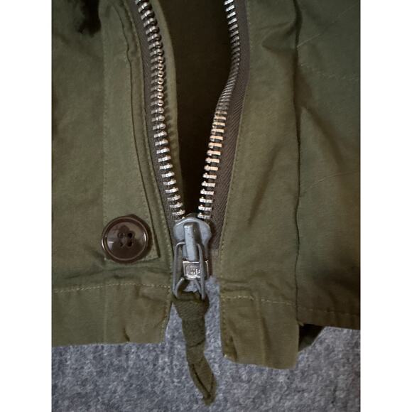 J Crew Men's XL Army Military Field Jacket Green NX-631 Hooded Outdoor Coat - Picture 6 of 7